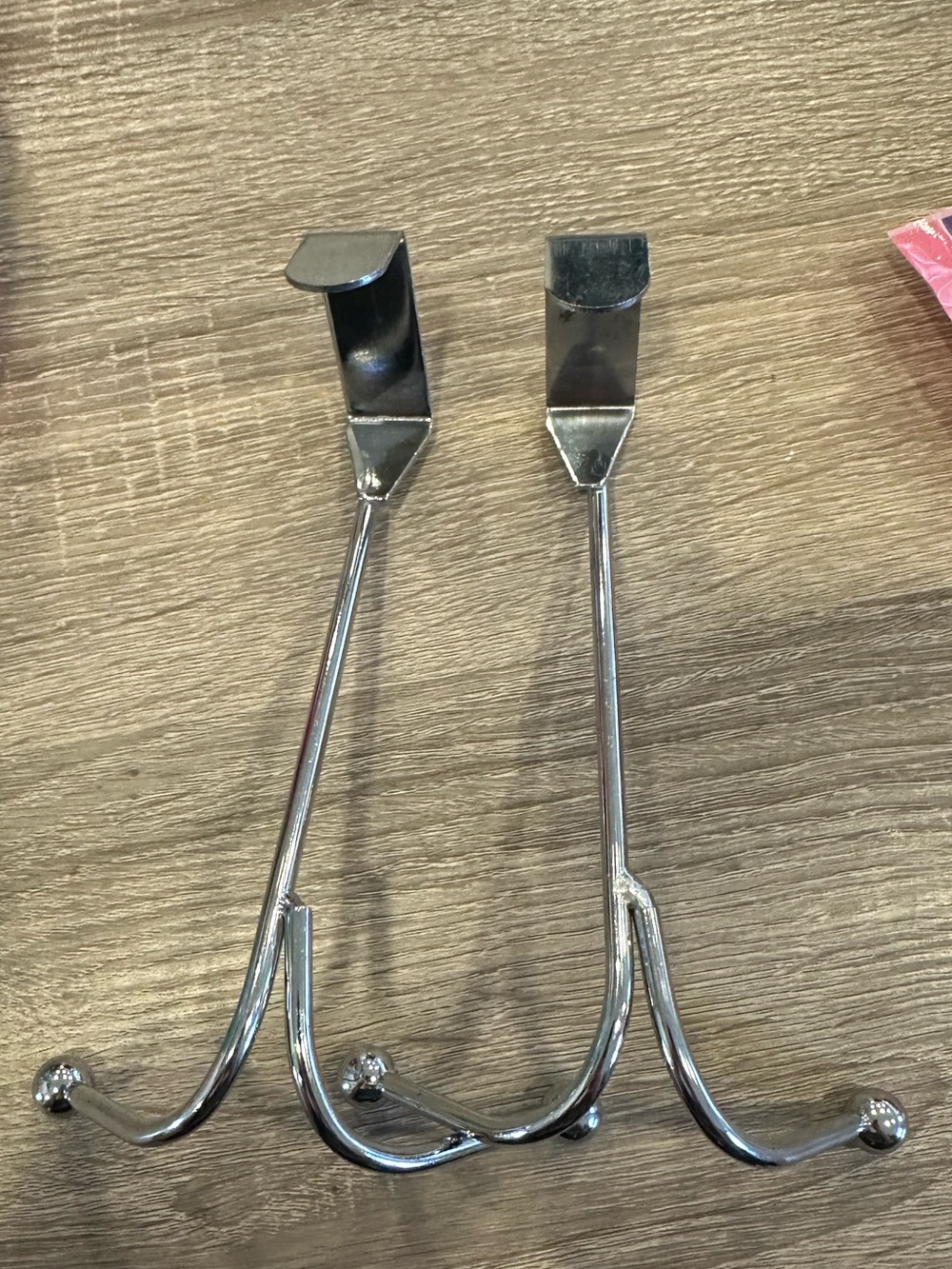 Over-the-Door Double Hook Hanger in Silver - Multipurpose Women Accessories